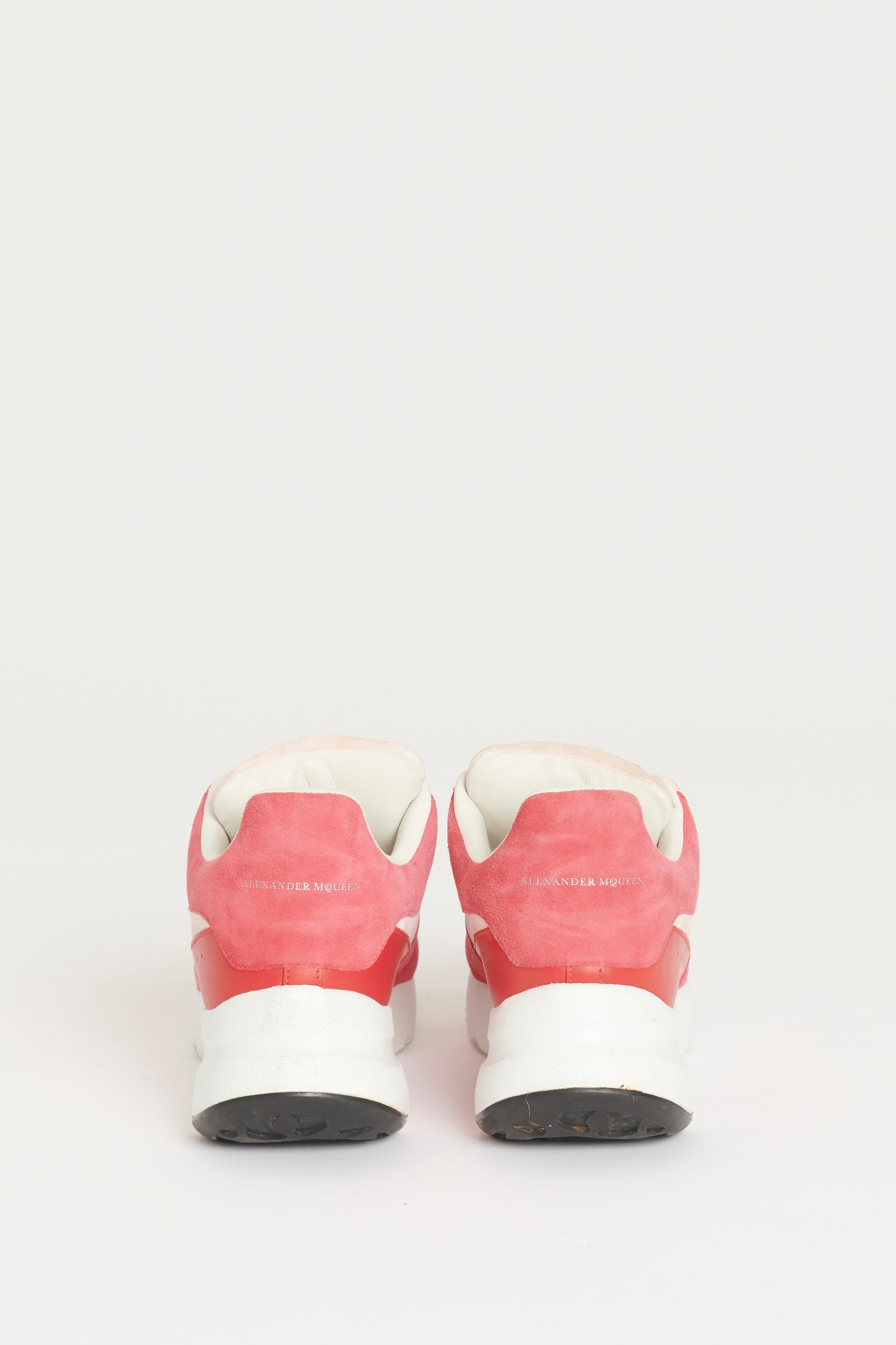 Pink Leather and Suede Preowned Trainers