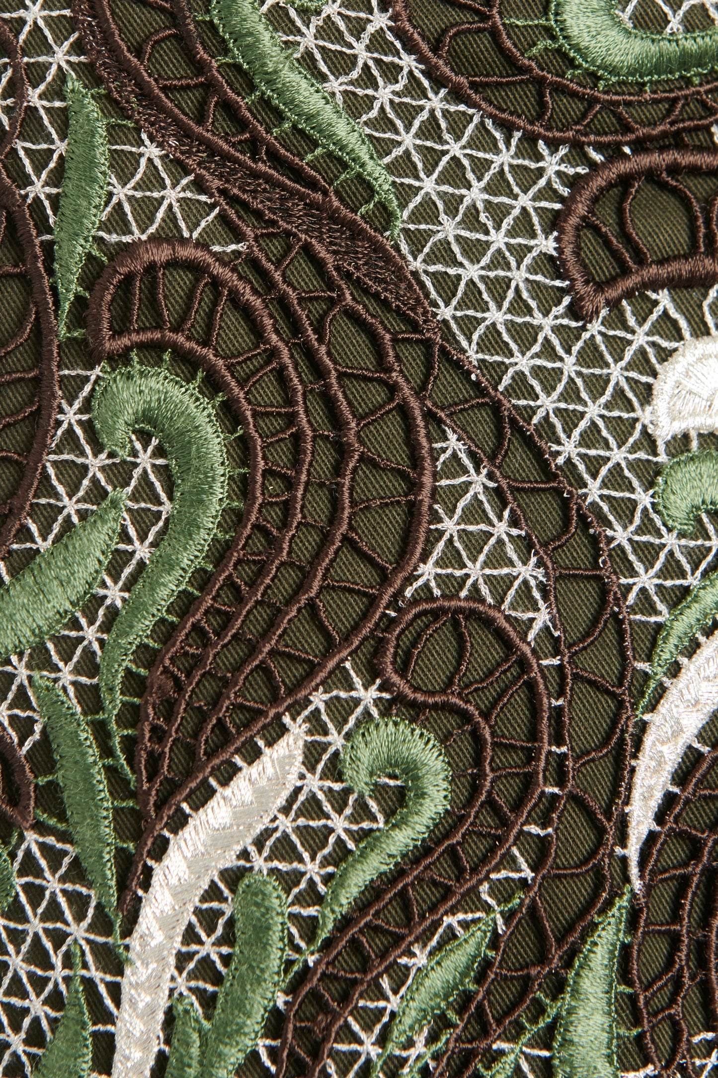 Black Preowned Paneled Crochet/Tulle Asymmetrical Skirt