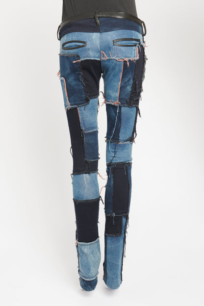 Blue Denim Eric Patchwork Preowned Jeans