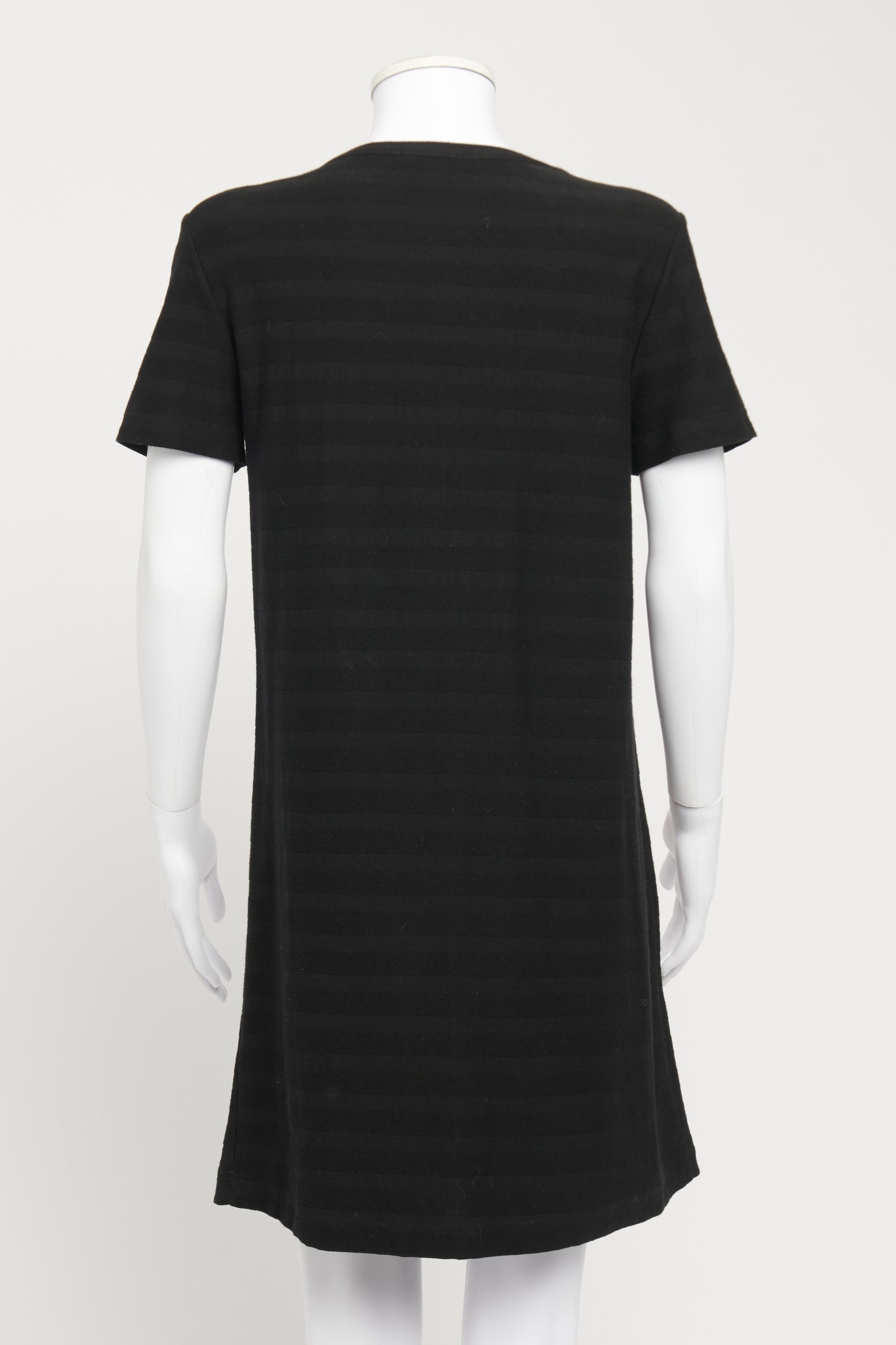 Black Cotton Embellished Preowned T-Shirt Dress