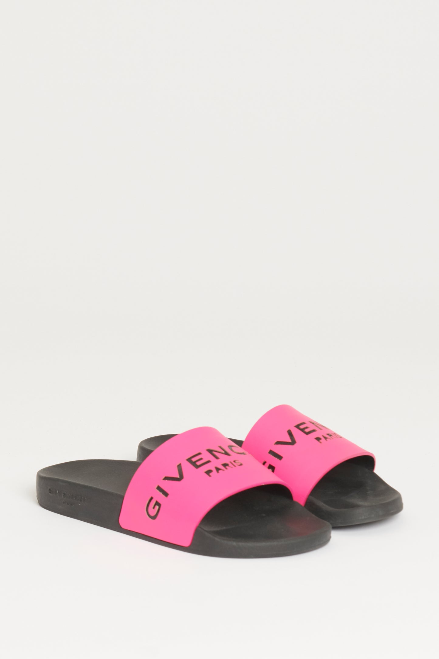 Pink and Black Logo Preowned Slides