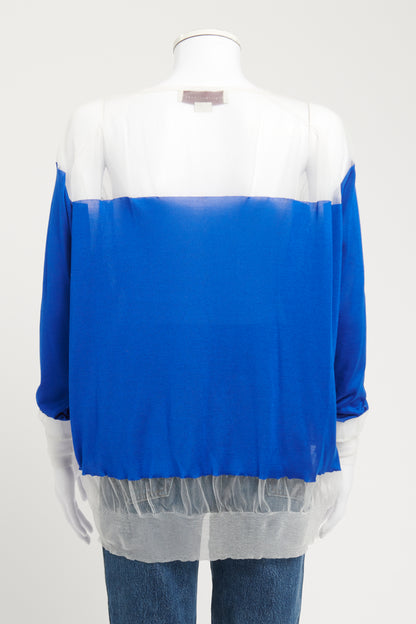 Sheer Top Panelled Preowned Sweater