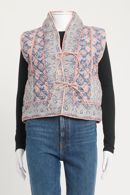 Pink and Blue Quilted Preowned Gilet