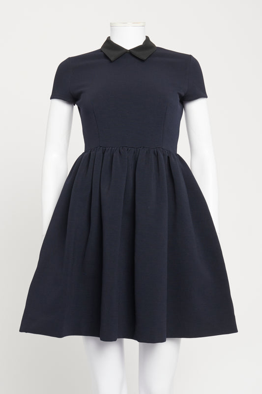 2016 Navy Blue Nylon Preowned Skater Dress