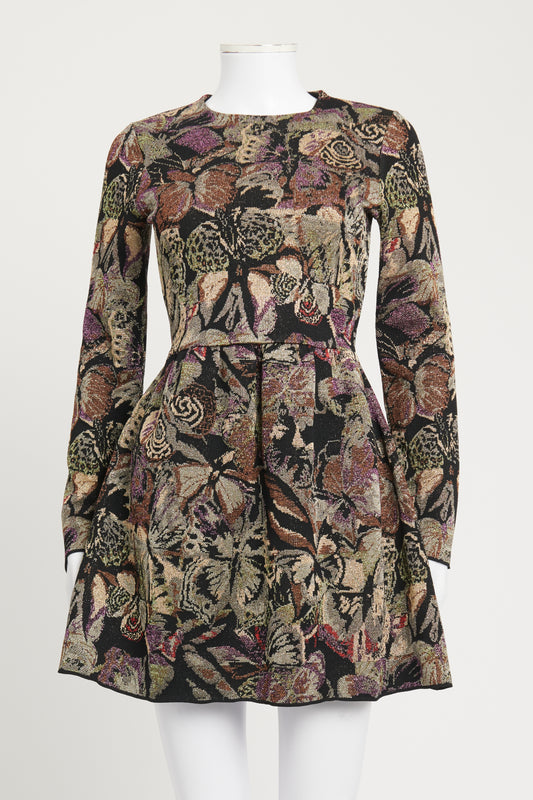 Butterfly Jacquard Preowned Mini Dress