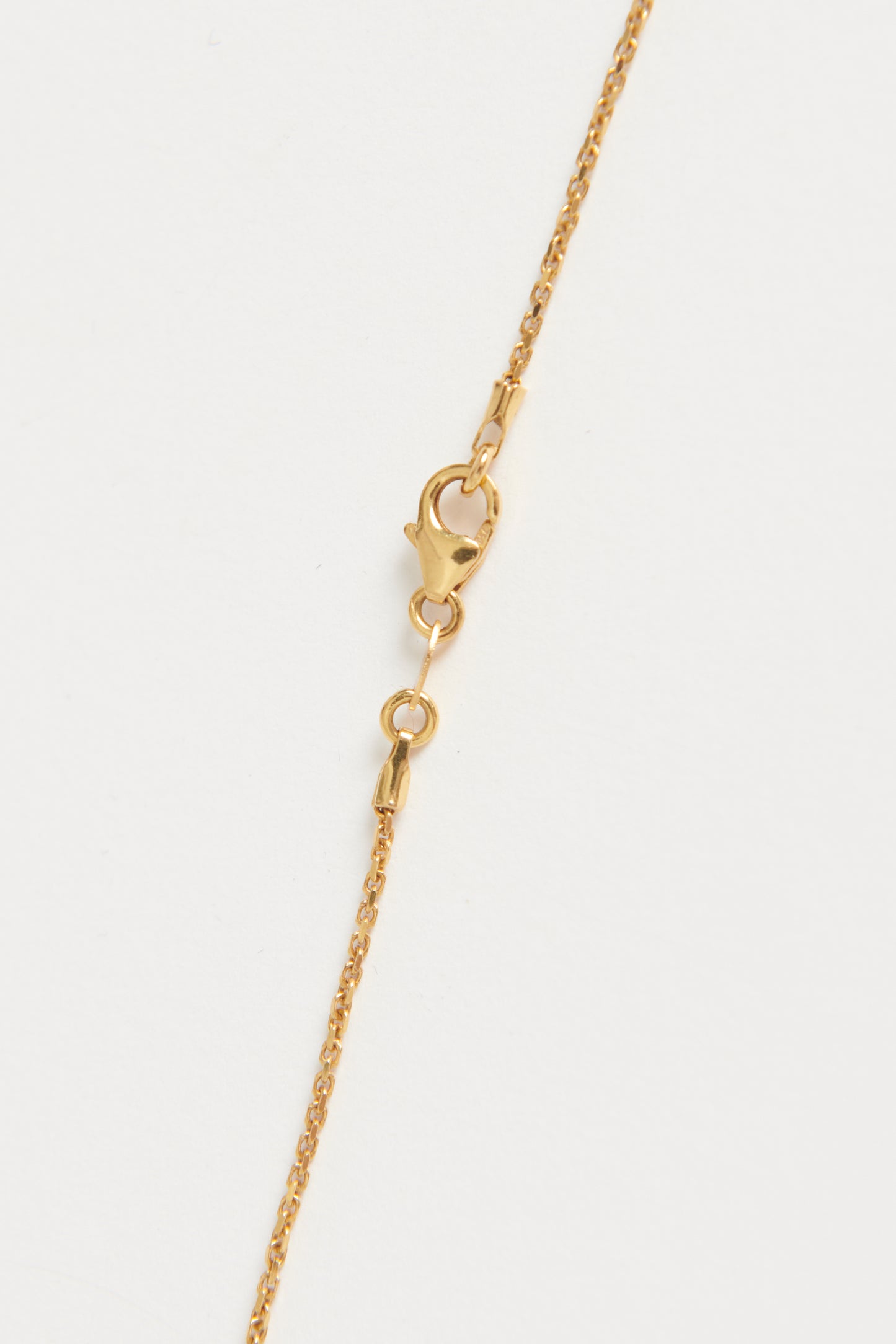 18K Yellow Gold Enamel Ball Charm Preowned Necklace