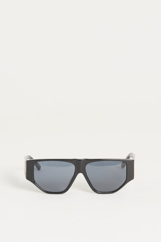 Black Ivan Angular Preowned Sunglasses