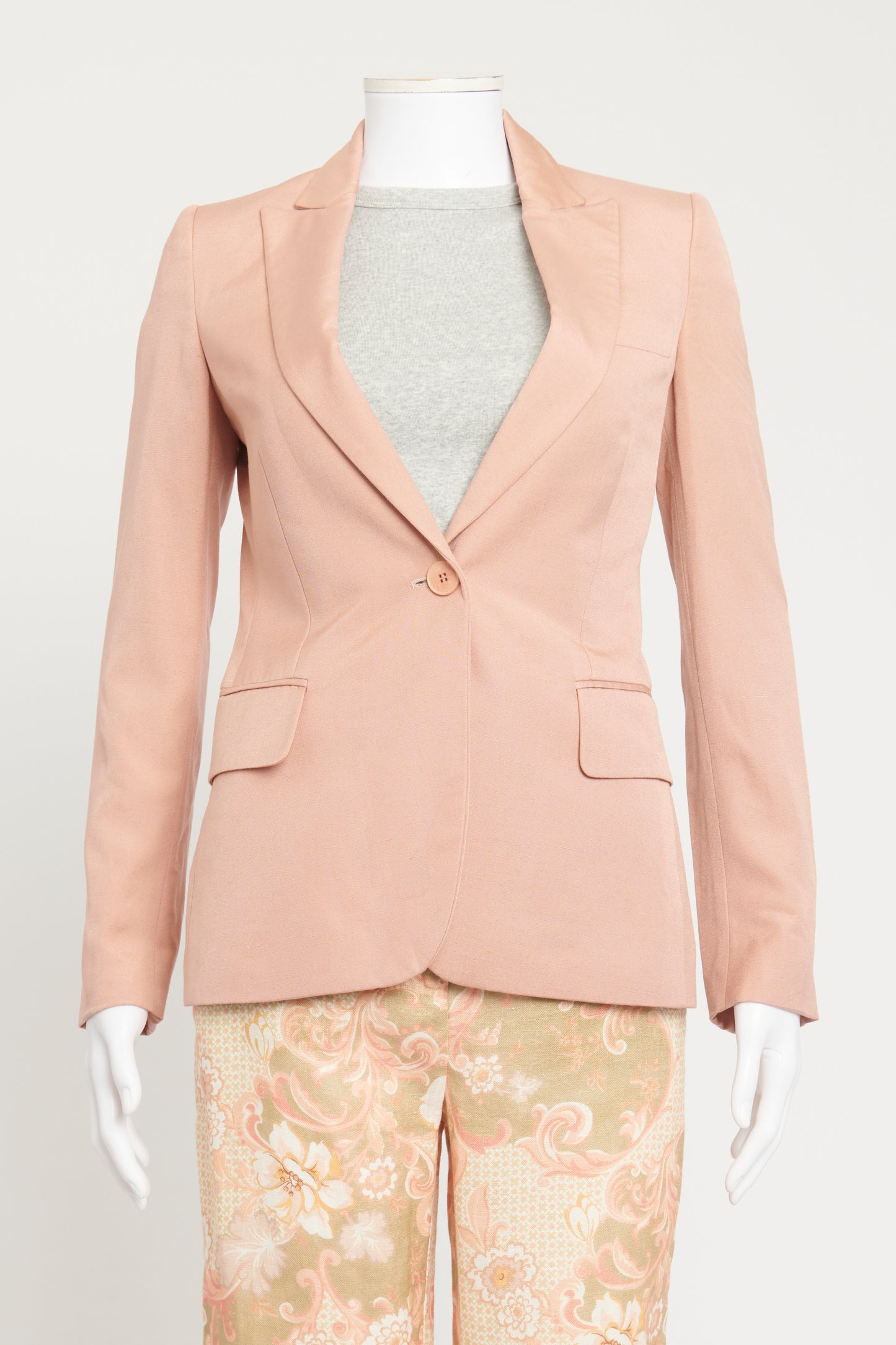 Blush Pink Collared Preowned Blazer