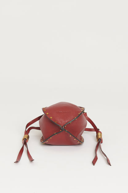 Radja Burgundy Leather Preowned Bag