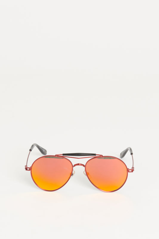 2016 Red Metal Givenchy Aviator Sunglasses