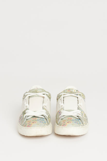 Open Floral Print Rockstud Preowned Trainers