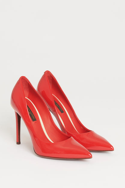 Red Patent Leather Preowned Heels