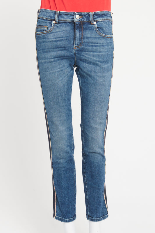 2017 Blue Denim Stripe Preowned Jeans