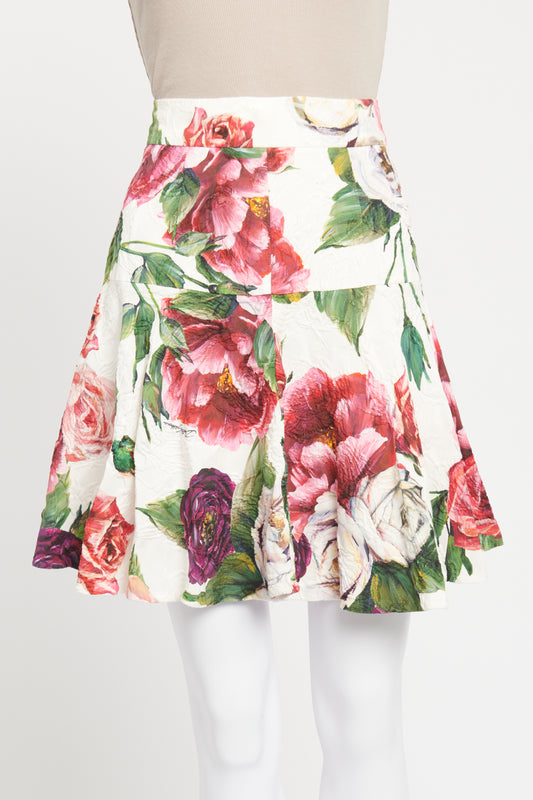 Floral Print Preowned Mini Skirt