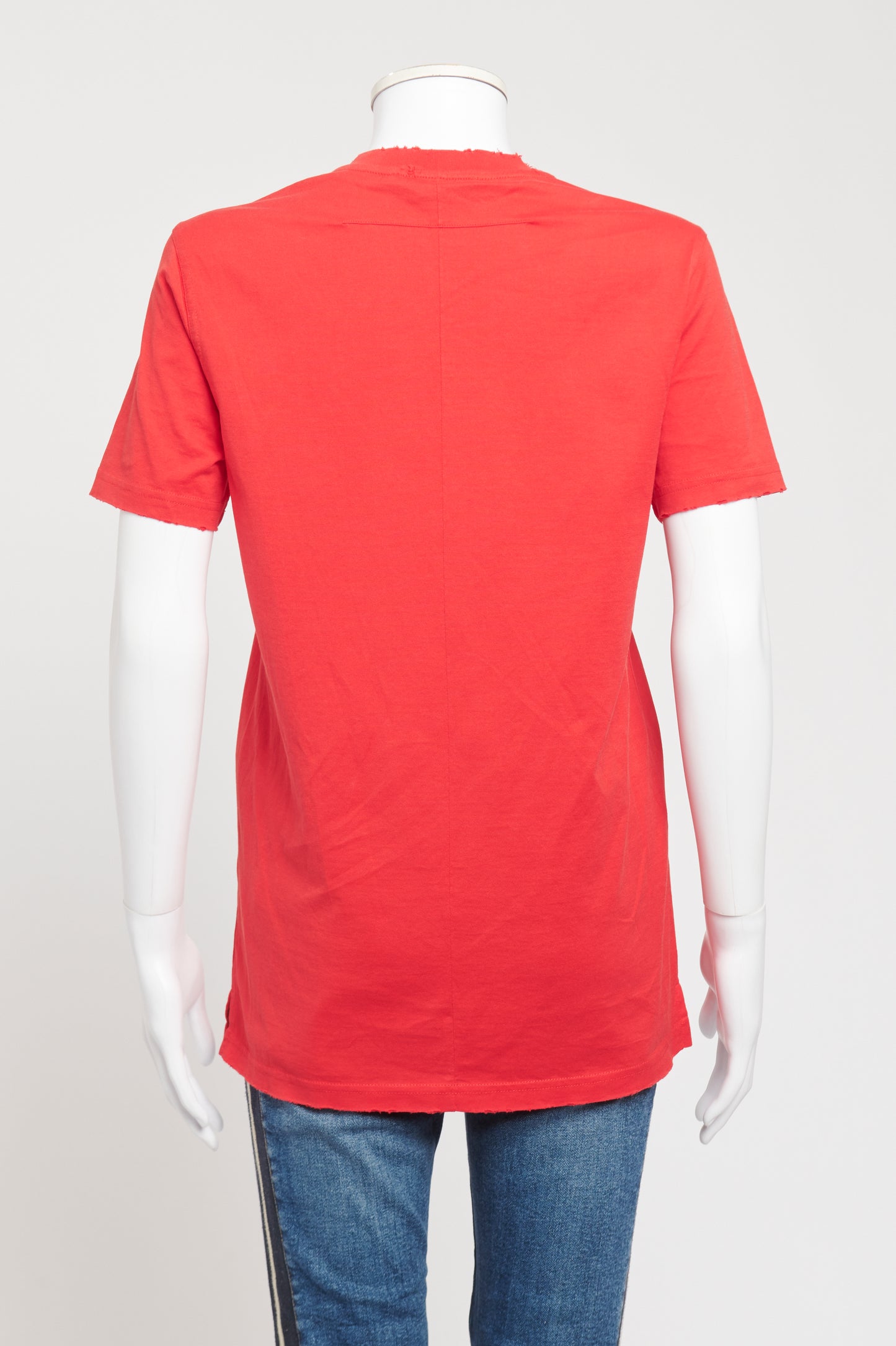 Red Logo Distressed Preowned T-Shirt