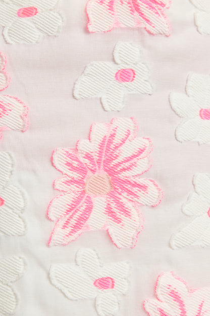 Pink and White Flower Preowned Knee Length Skirt