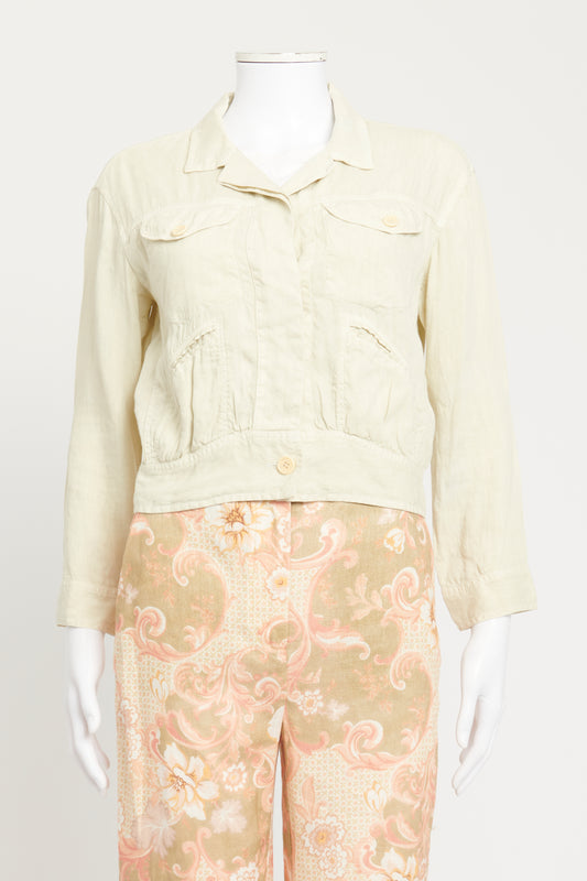 Ivory Linen Preowned Jacket