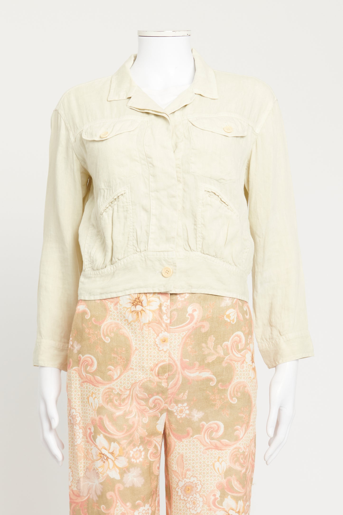 Ivory Linen Preowned Jacket