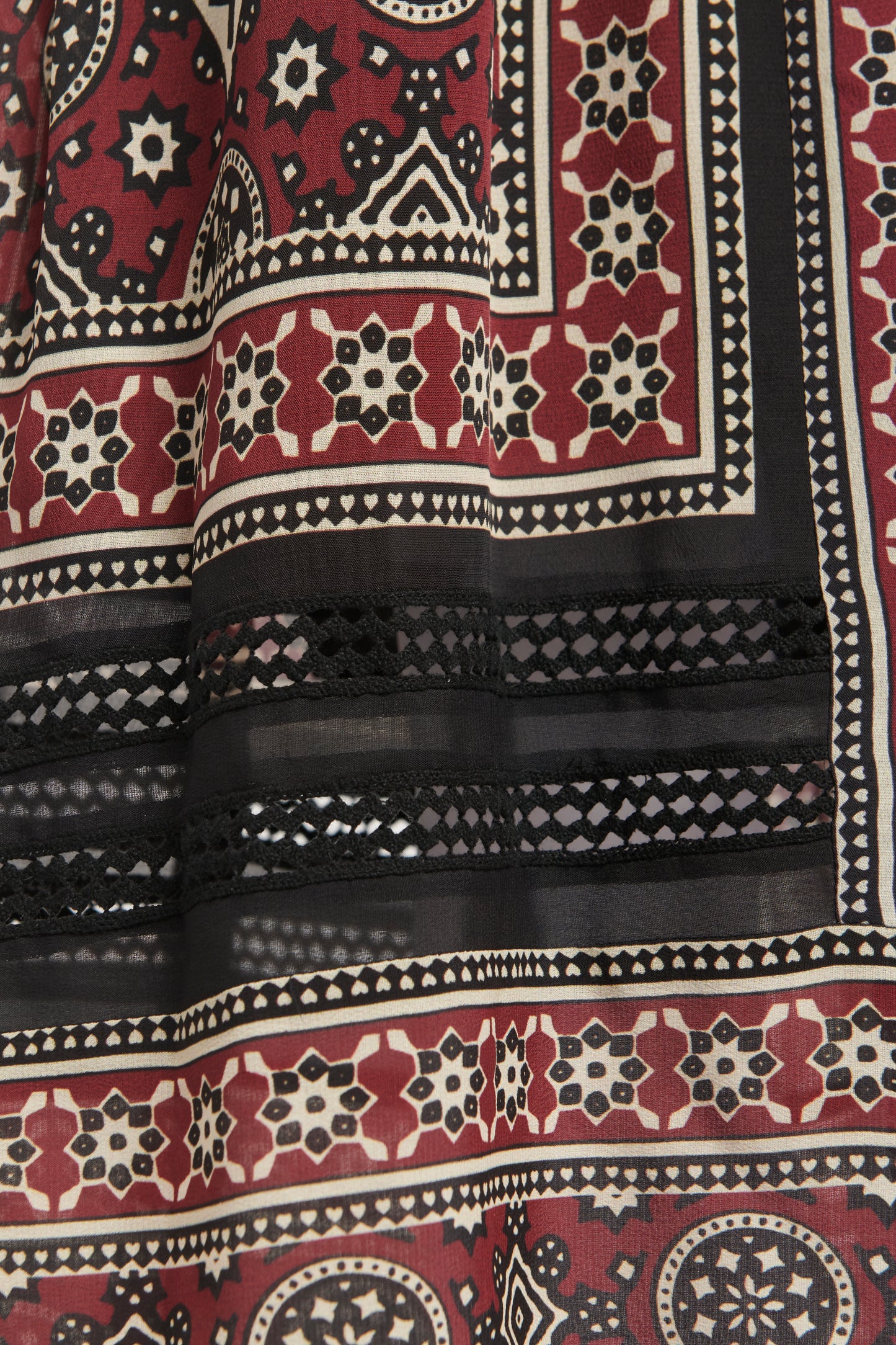 Multi Ezri Crochet Embroidered Preowned Midi Dress