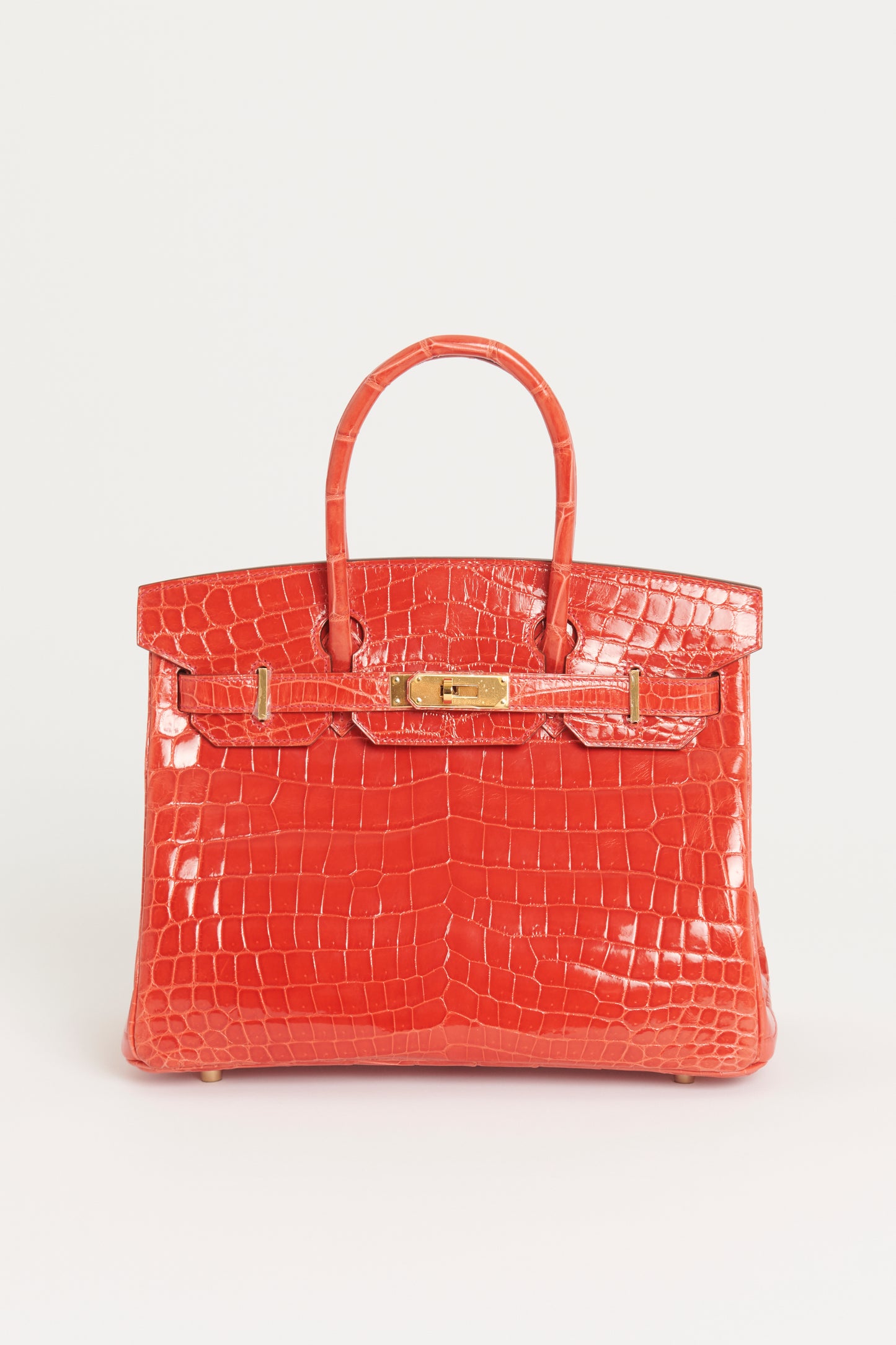 2015 Shiny Geranium Niloticus Preowned Birkin 30 With Gold Hardware