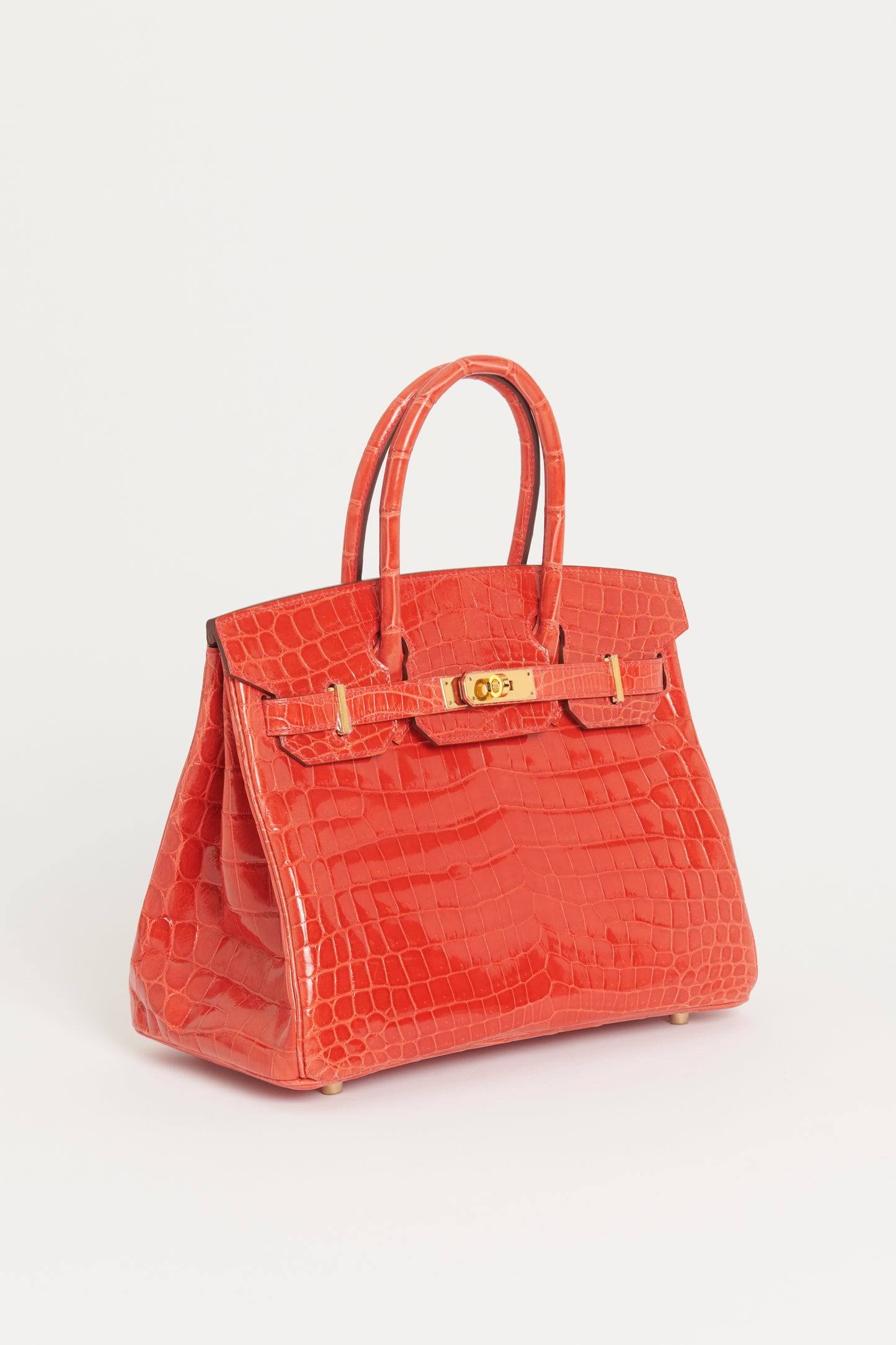 2015 Shiny Geranium Niloticus Preowned Birkin 30 With Gold Hardware