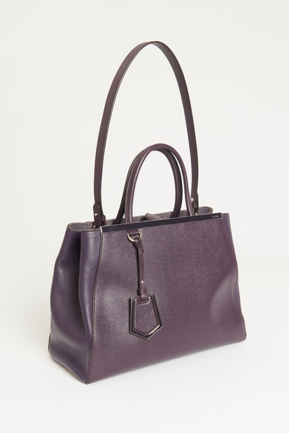 Purple Leather Preowned Medium Size 2Jours