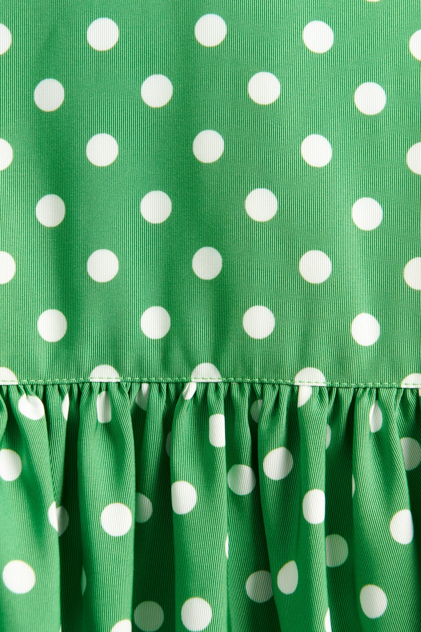 Green Polka Dots Pattern Preowned Blouse