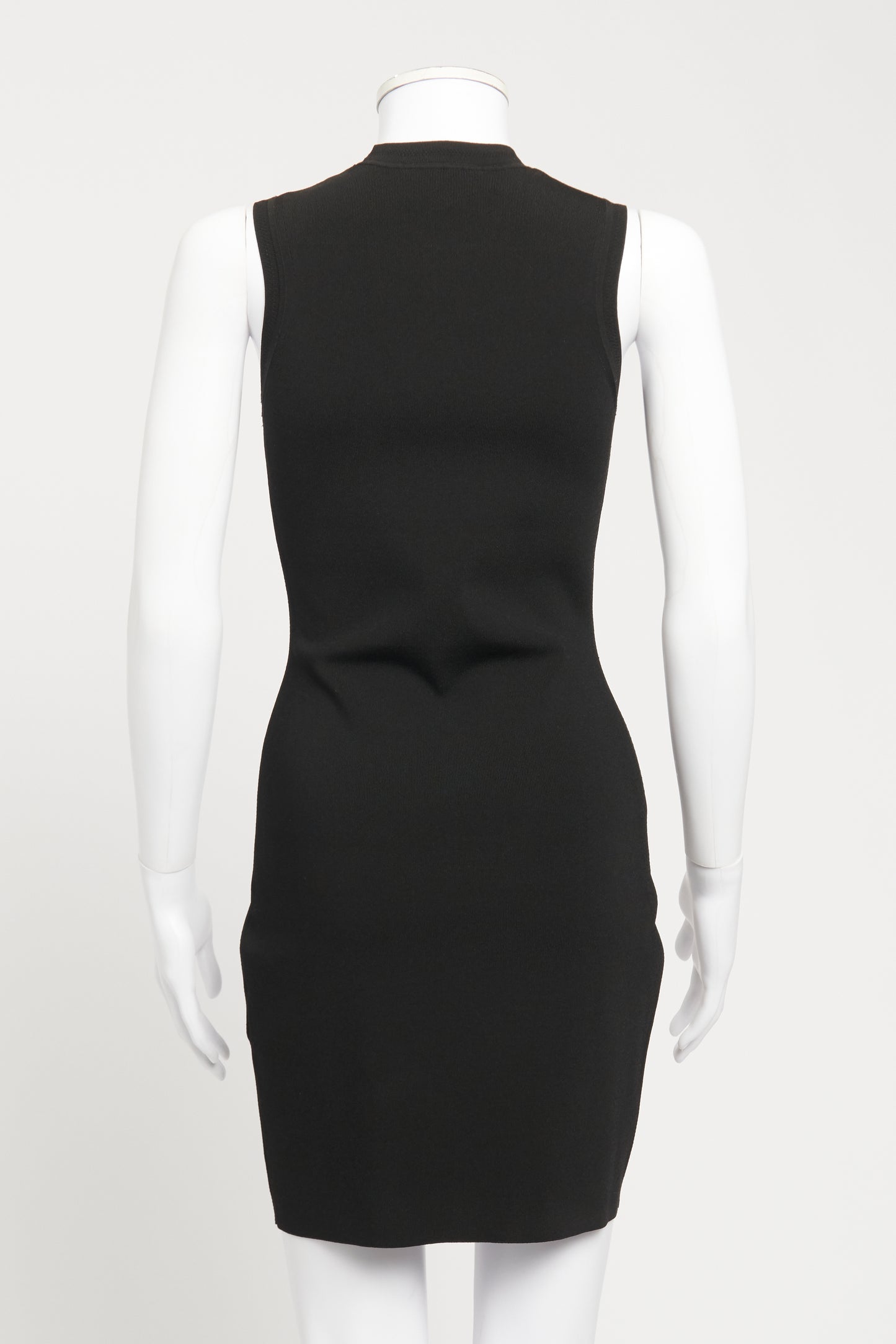 Black Viscose Shapewear Preowned Bodycon Mini Dress