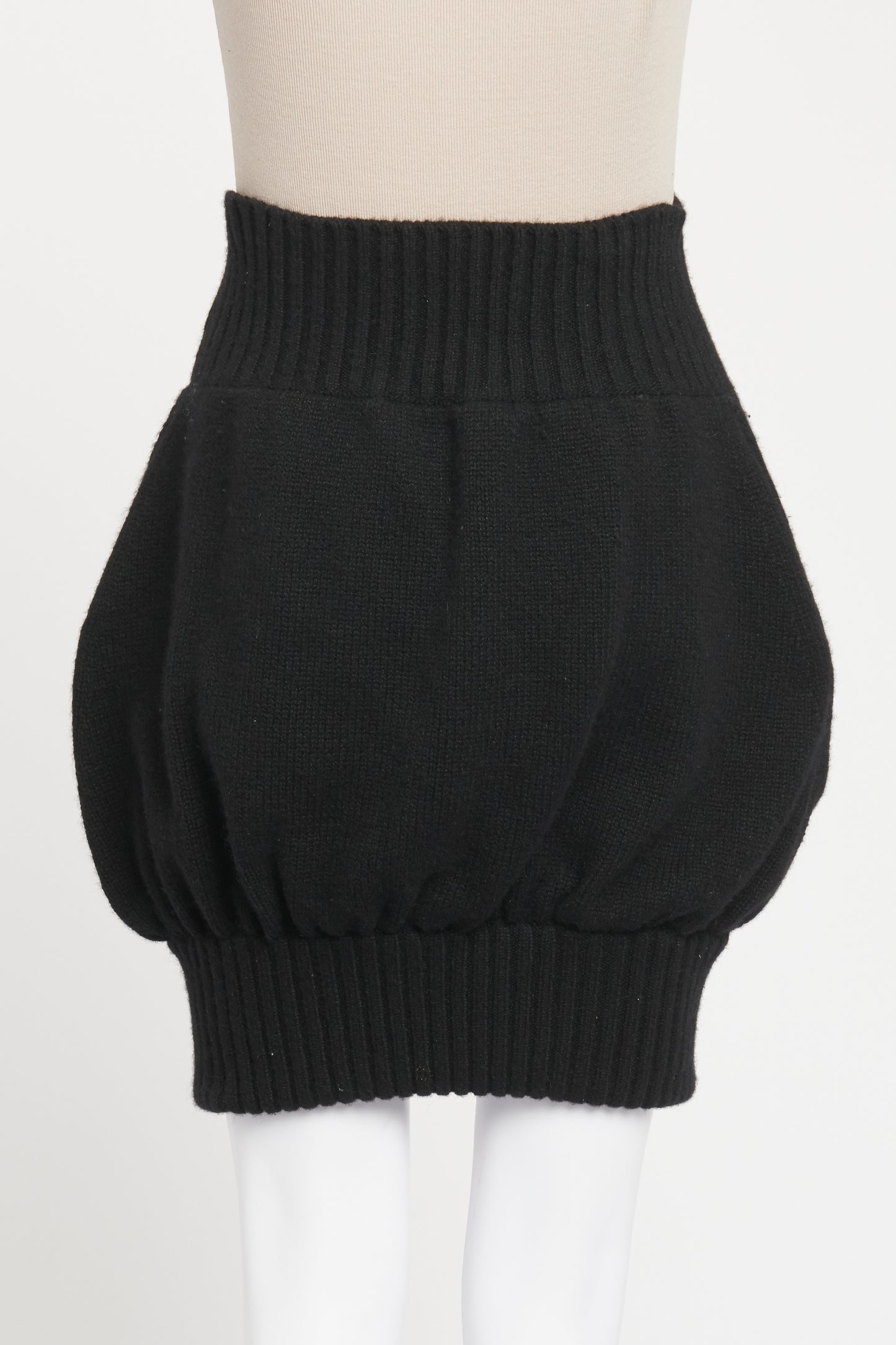 Black Cashmere Bubble Preowned Mini Skirt