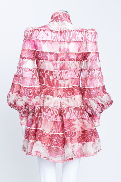 Pink Printed Mini Dress
