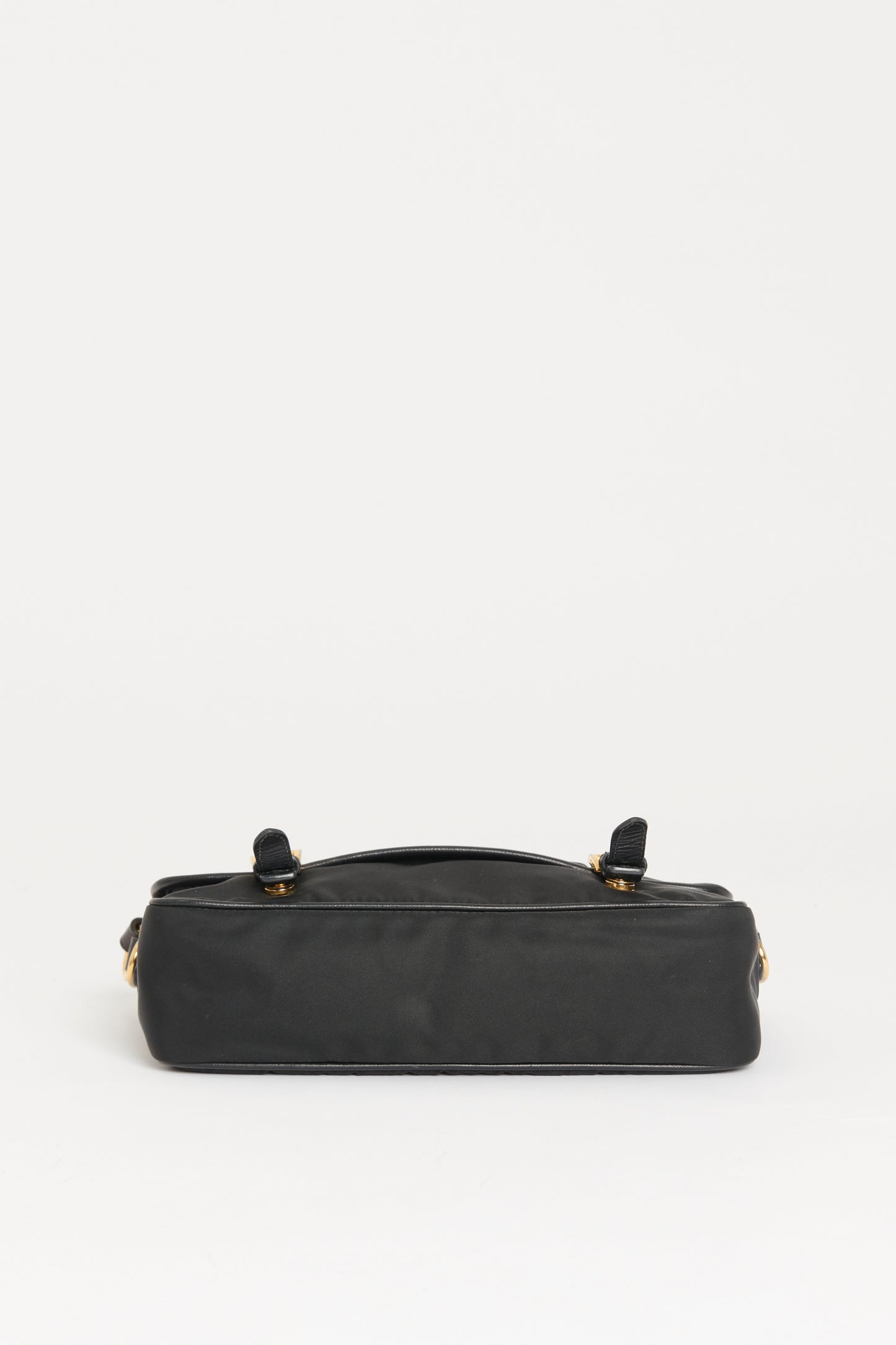 Black Nylon Preowned Small Satchel Crossbody Bag