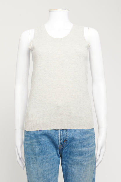 Cosy Grey Cashmere Preowned Knitted Vest Top