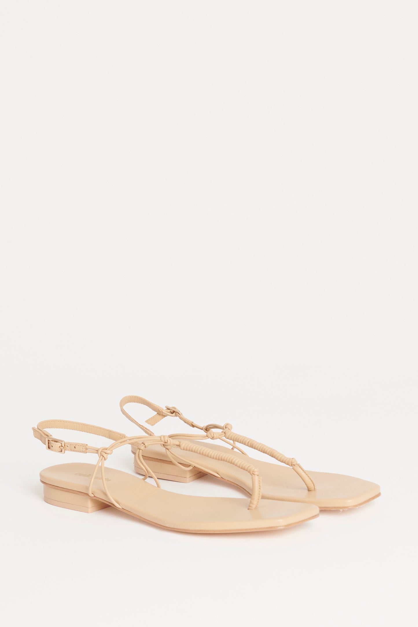 Nude T-Bar Preowned Sandals