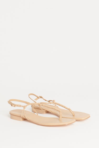 Nude T-Bar Preowned Sandals