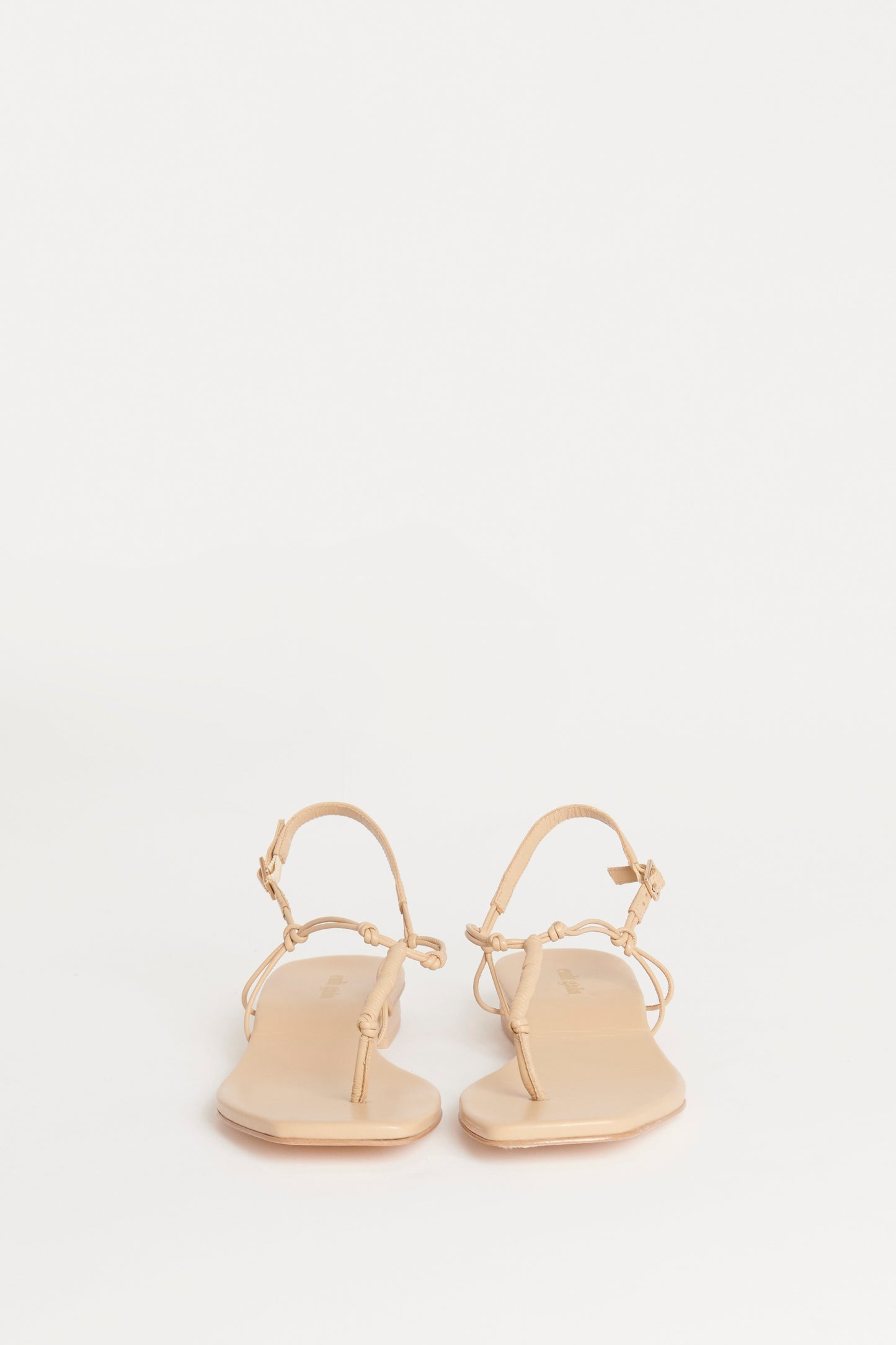 Nude T-Bar Preowned Sandals