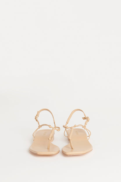 Nude T-Bar Preowned Sandals