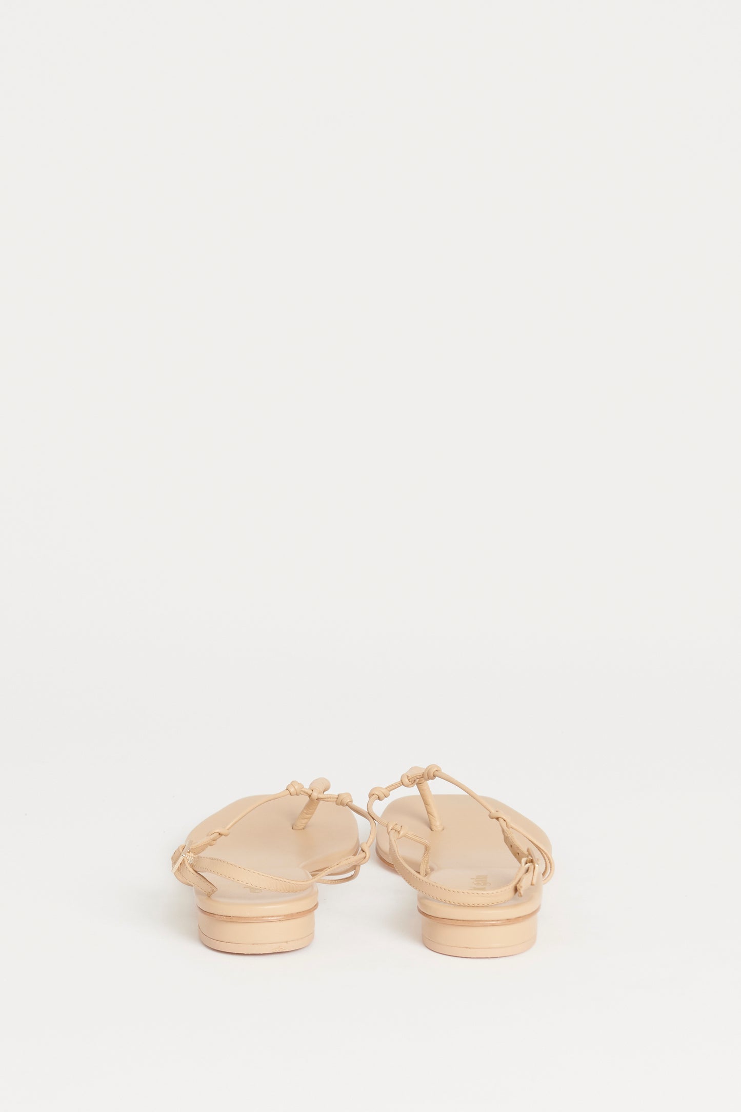 Nude T-Bar Preowned Sandals