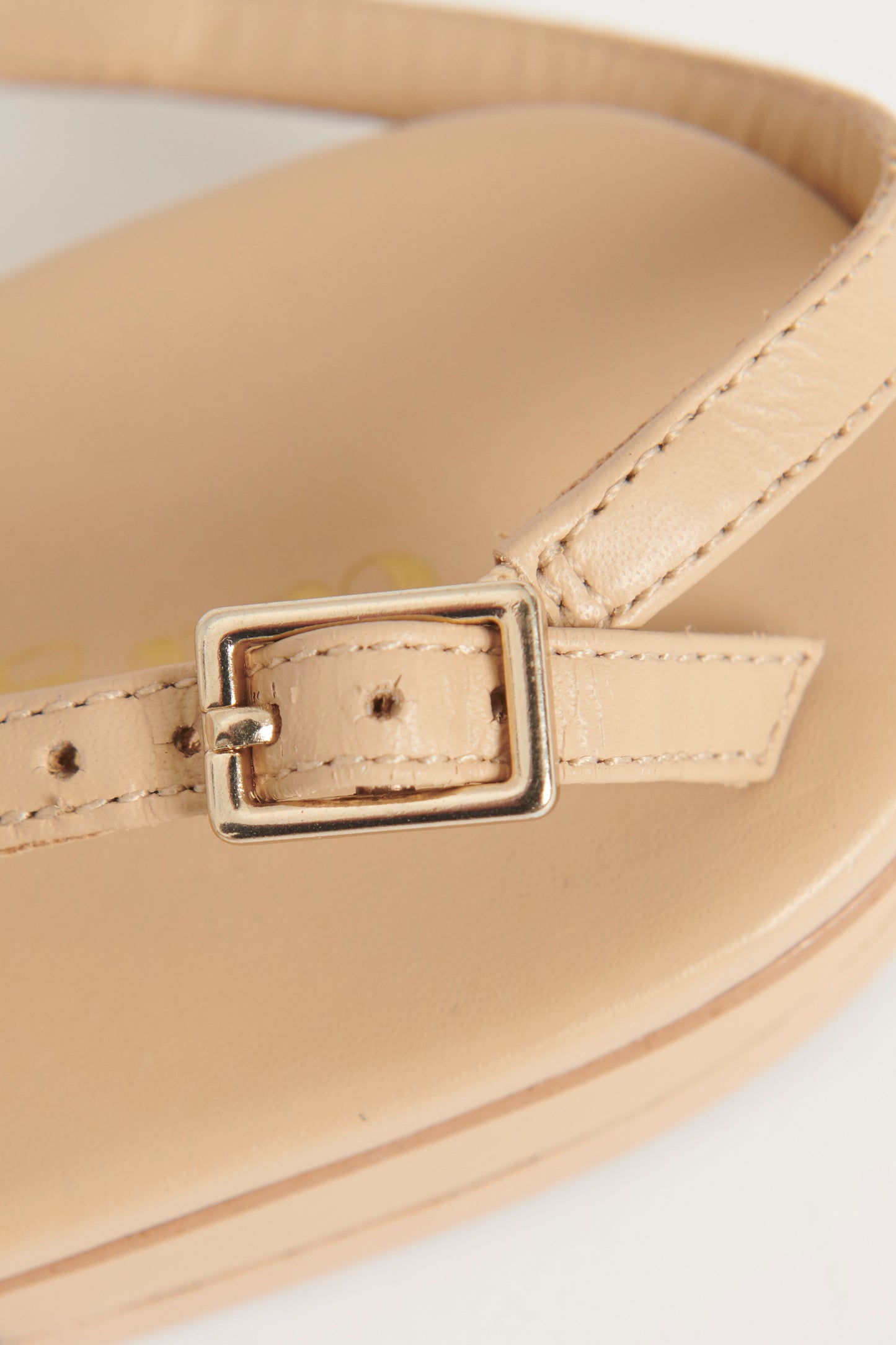 Nude T-Bar Preowned Sandals