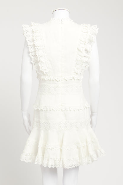 White Lace Preowned Mini Dress