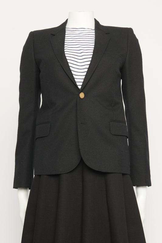 Black Single Breasted Preowned Blazer