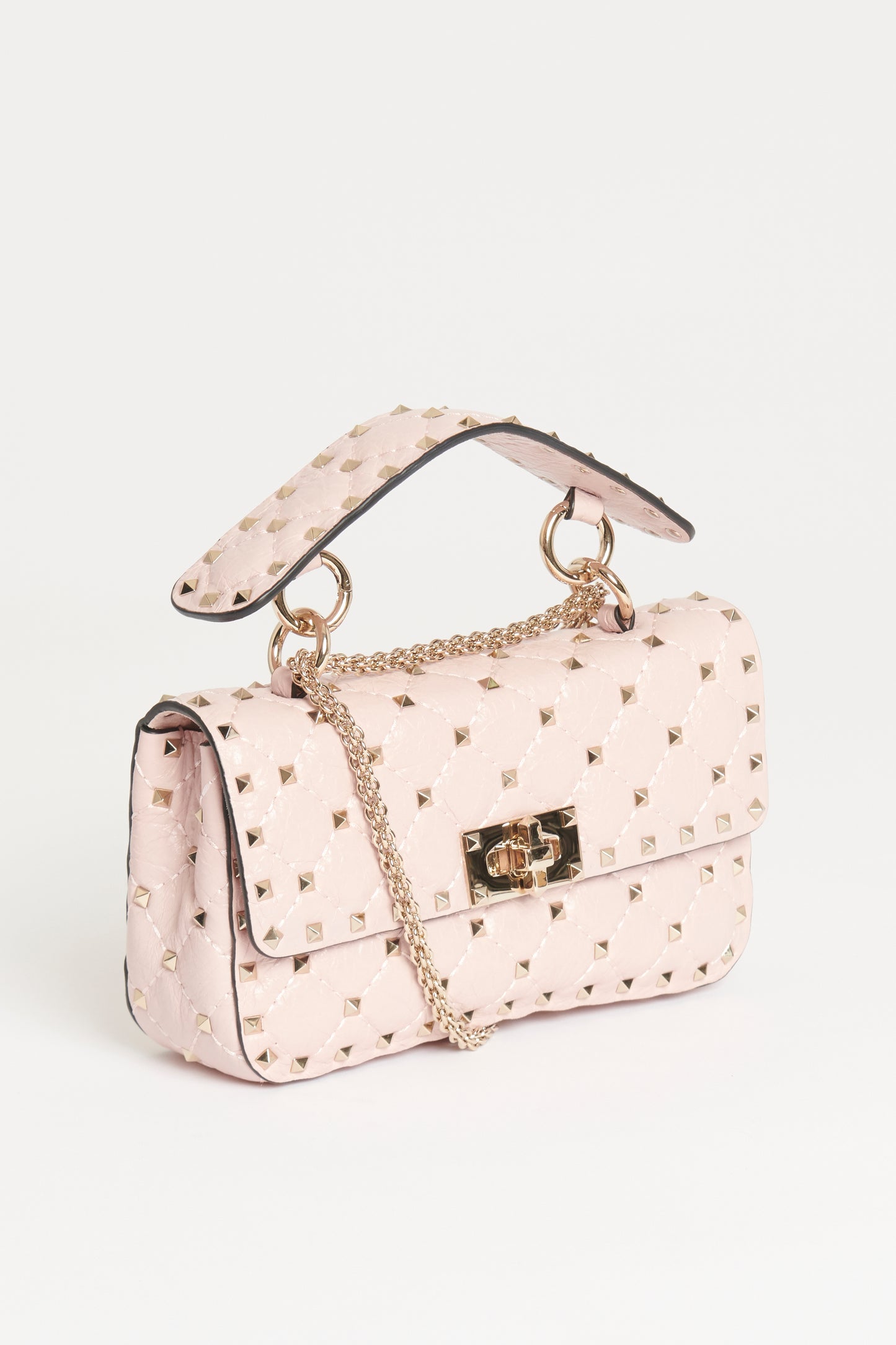 Pink Small Rockstud Preowned Crossbody Bag