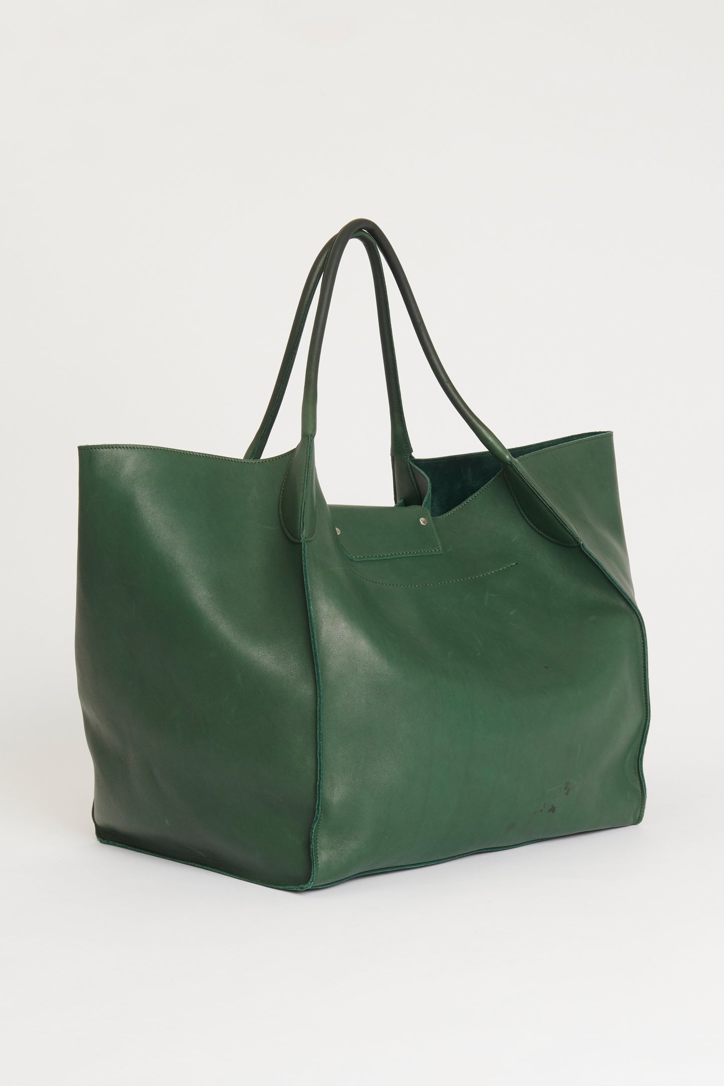 2018 Green Leather Large Preowned Big Bag