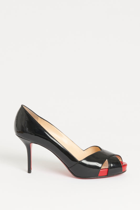 Shelley 85 Black Preowned Pumps