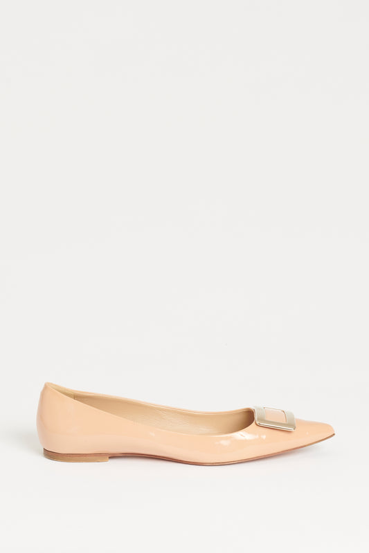 Nude Gommettine Patent Leather Preowned Flats