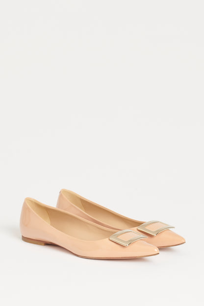Nude Gommettine Patent Leather Preowned Flats