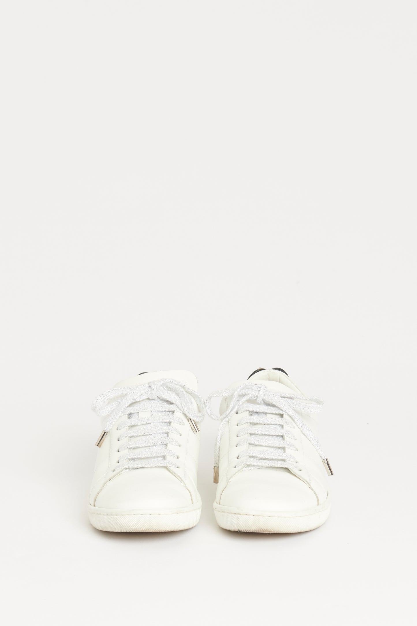 White Leather Classic Court Preowned Trainers