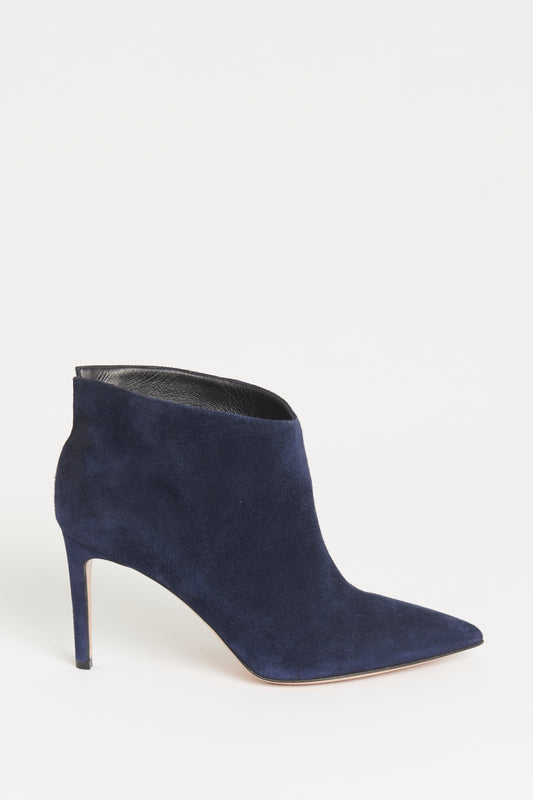 Navy Suede Kat Preowned Ankle Boots