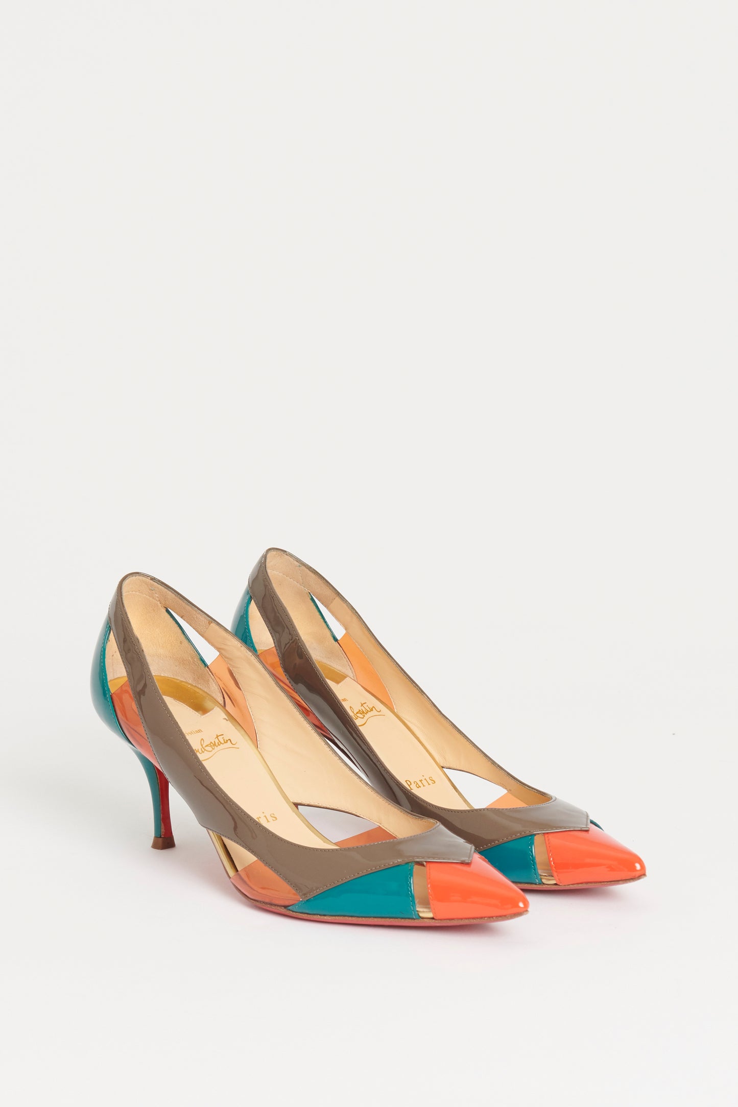 Multicoloured Patent Leather Galata Preowned Pumps