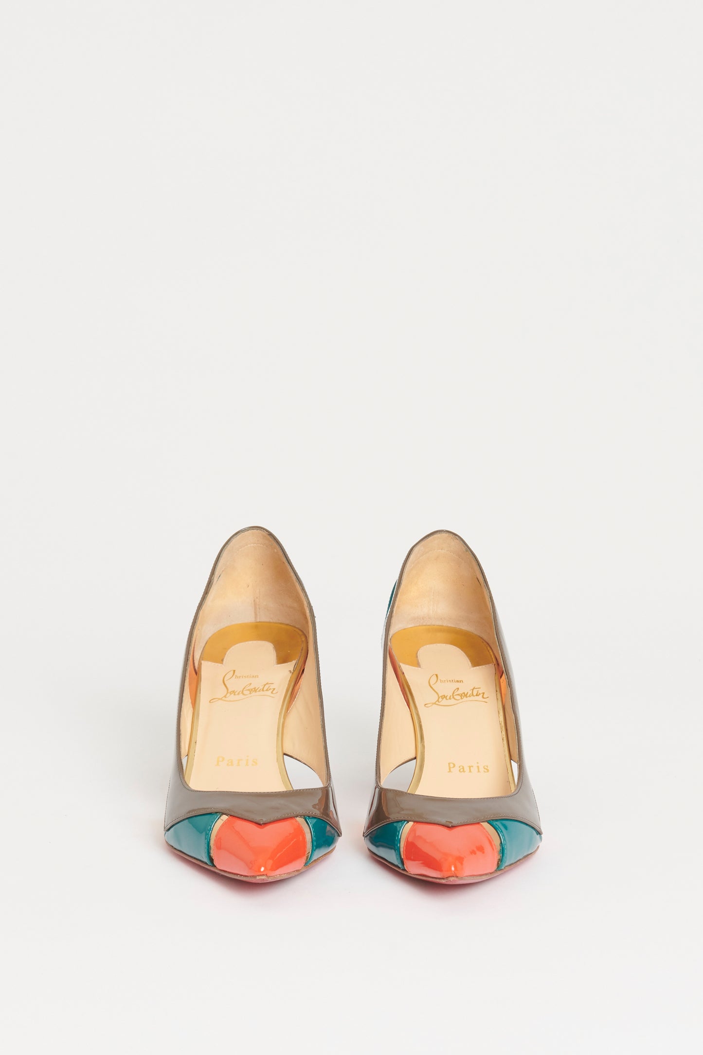 Multicoloured Patent Leather Galata Preowned Pumps