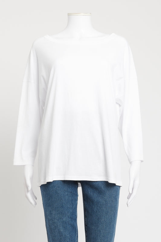 White Cotton Relaxed Fit Preowned Top